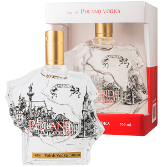 Picture of Vodka  Map of Poland Poznan 40% Alc. 0.7L (Case=6)